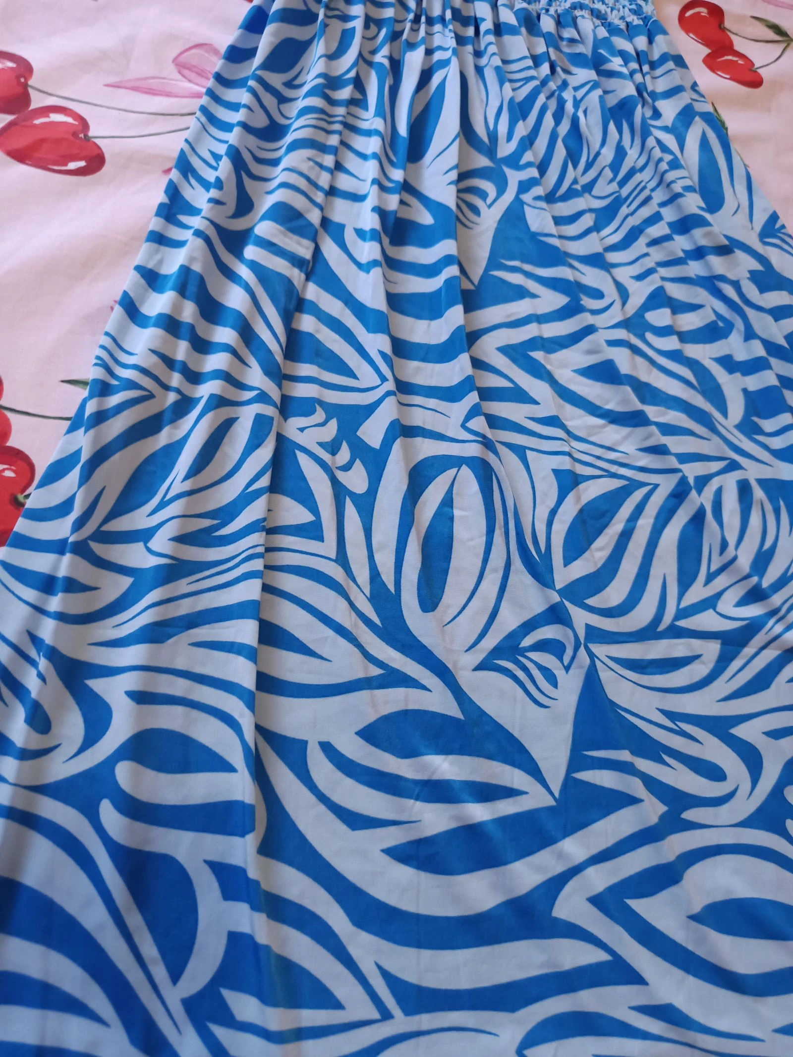 Azul Psychedelisch Bedrukt Jurk Nieuw One Size | Robe blue Psychédélique Neuf – photo 3